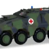 herpa 746410 GTK Boxer Sanitätsfahrzeug dekoriert Tarnlackierung Militärmodell 1:87