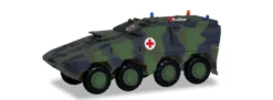 herpa 746410 GTK Boxer Sanitätsfahrzeug dekoriert Tarnlackierung Militärmodell 1:87