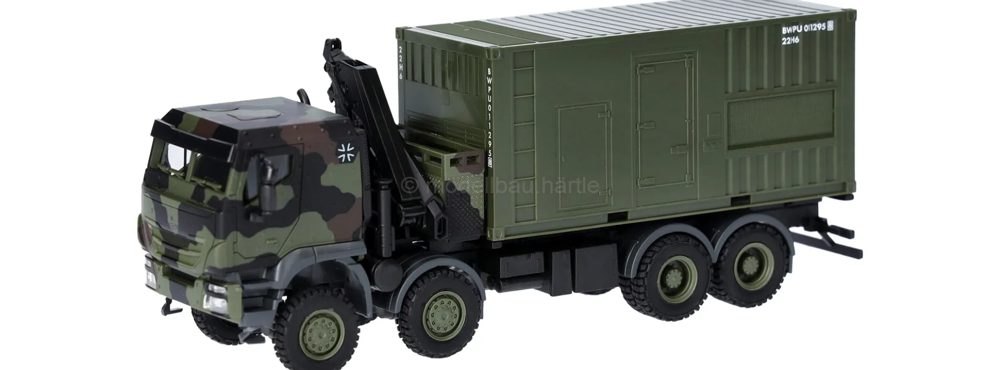 herpa 747288-002 Iveco Trakker 8x8 Kran Container Bundeswehr | Militärmodell 1:87
