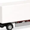 herpa 077163 Koffer-Anhänger 7,45 m 2-achs mit U-Schutz geschlossen | Anhänger-Modell 1:87
