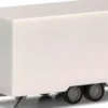 herpa 054249 Kofferanhänger 4,7m für PKW weiss Zubehör Automodelle 1:87