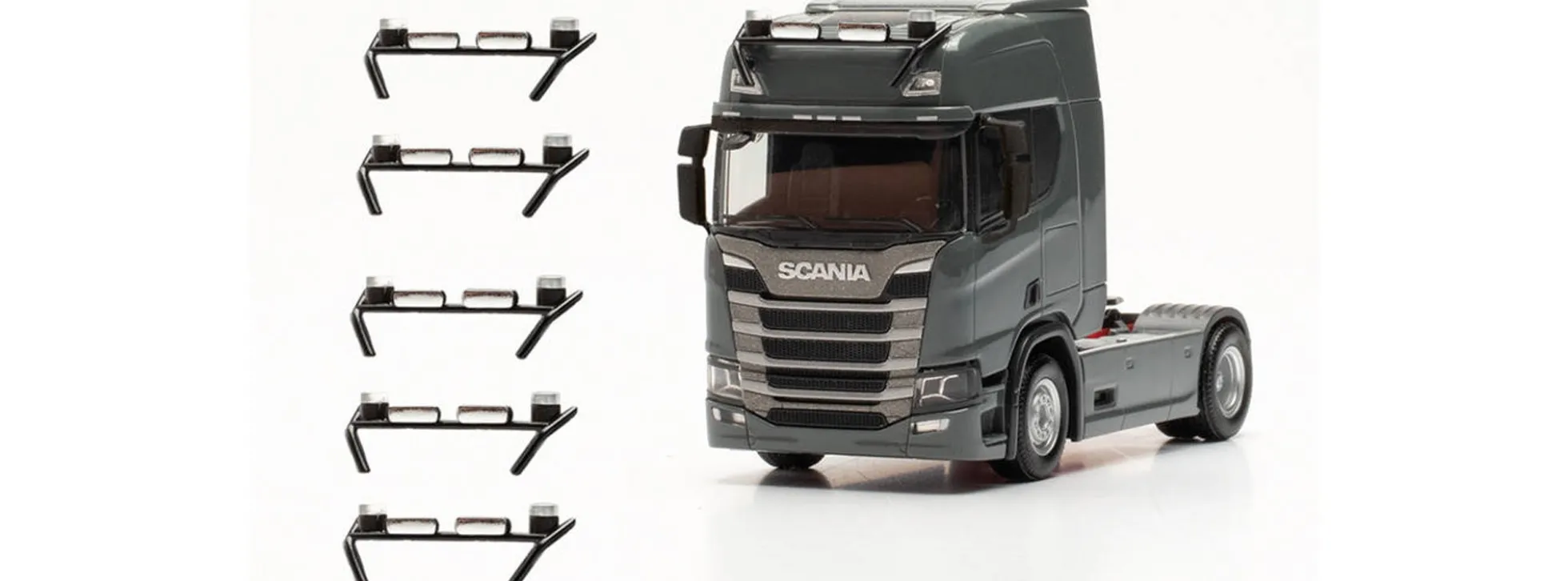 herpa 054263 Lampenbügel schwarz mit Signallichtern | Zubehör Modell-LKW 1:87