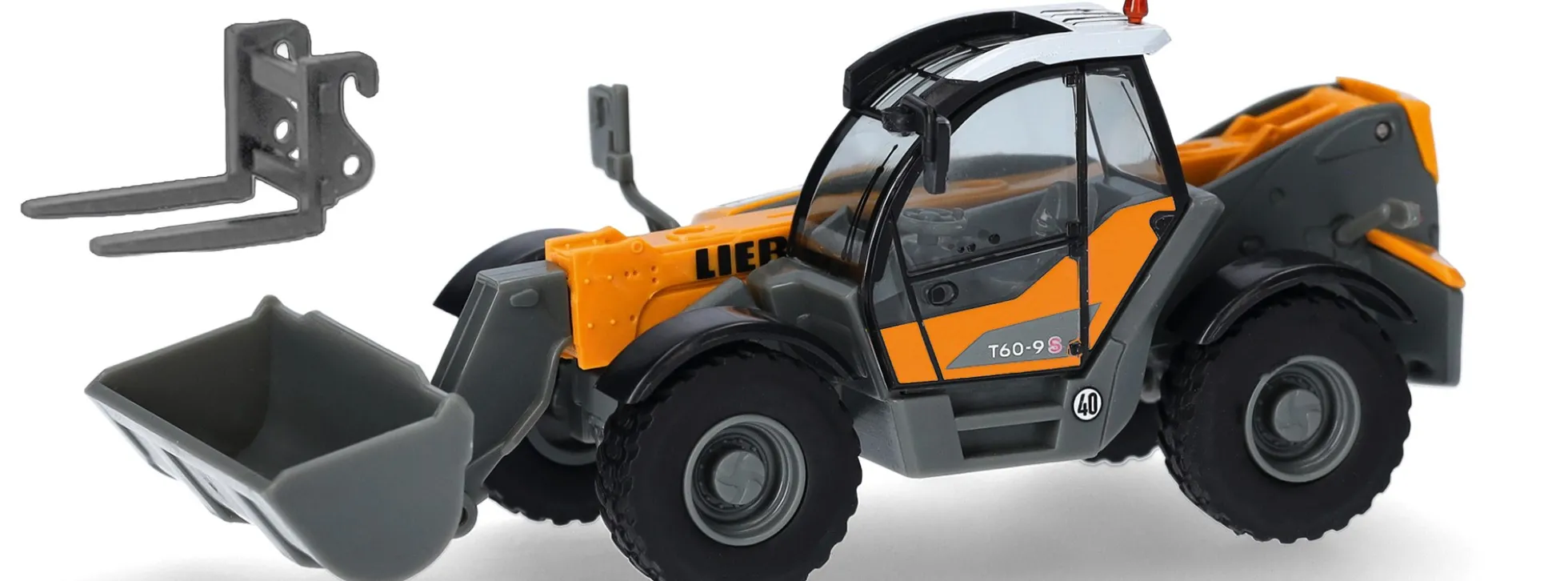 herpa 322133 Liebherr Teleskoplader T60-9S kommunalorange Baufahrzeug 1:87
