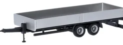 herpa 076920-002 LKW Tieflade-Tandemanhänger 2-achs silber | LKW-Modell Anhänger 1:87