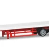 herpa 076845 Lowliner-Flachbett-Auflieger 3achs weiss Auflilegermodell 1:87