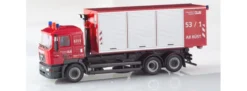 herpa 928748 MAN F2000 Abrollcontainer-LKW Feuerwehr Düsseldorf Baulichtmodell 1:87
