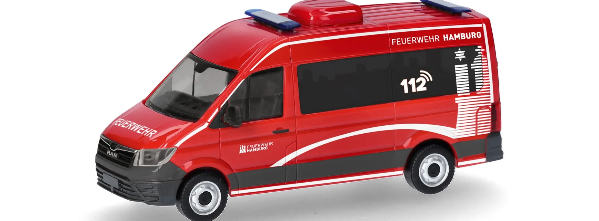 herpa 099325 MAN TGE Bus HD FW Hamburg | Blaulichtmodell 1:87