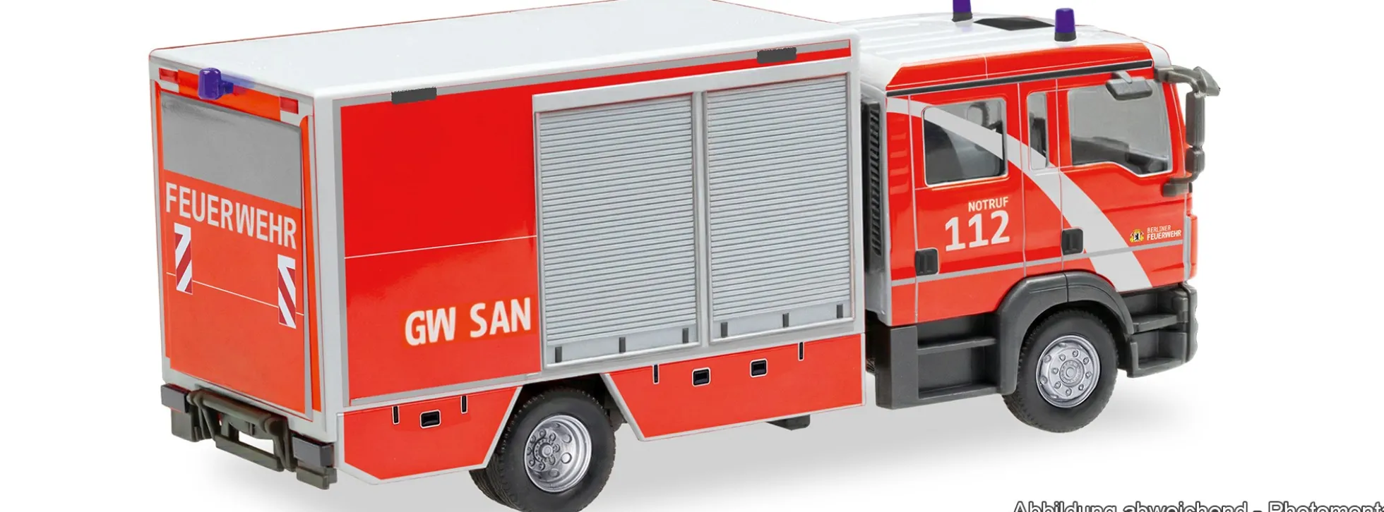 herpa 099585 MAN TGL Euro6 GW-SAN - Berliner Feuerwehr | Blaulichtmodell 1:87