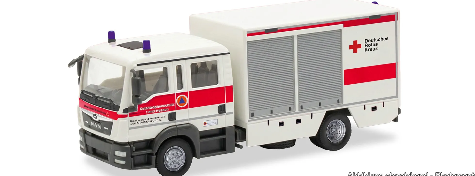 herpa 099813 MAN TGL GW-San DRK Frankfurt/KatS Hessen | Blaulichtmodell 1:87