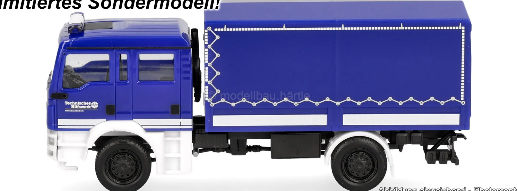 herpa 962254 MAN TGM MzKw THW Ansbach | Blaulichtmodell 1:87