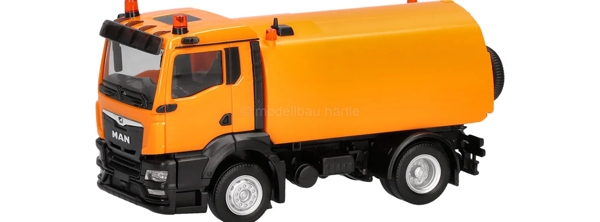 herpa 321617 MAN TGS NN Kehrmaschine kommunalorange | Baumaschinenmodell 1:87