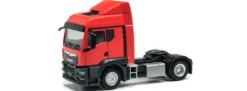 herpa 314572 MAN TGS TM Zugmaschine mit Windleitblechen, rot | LKW-Modell 1:87