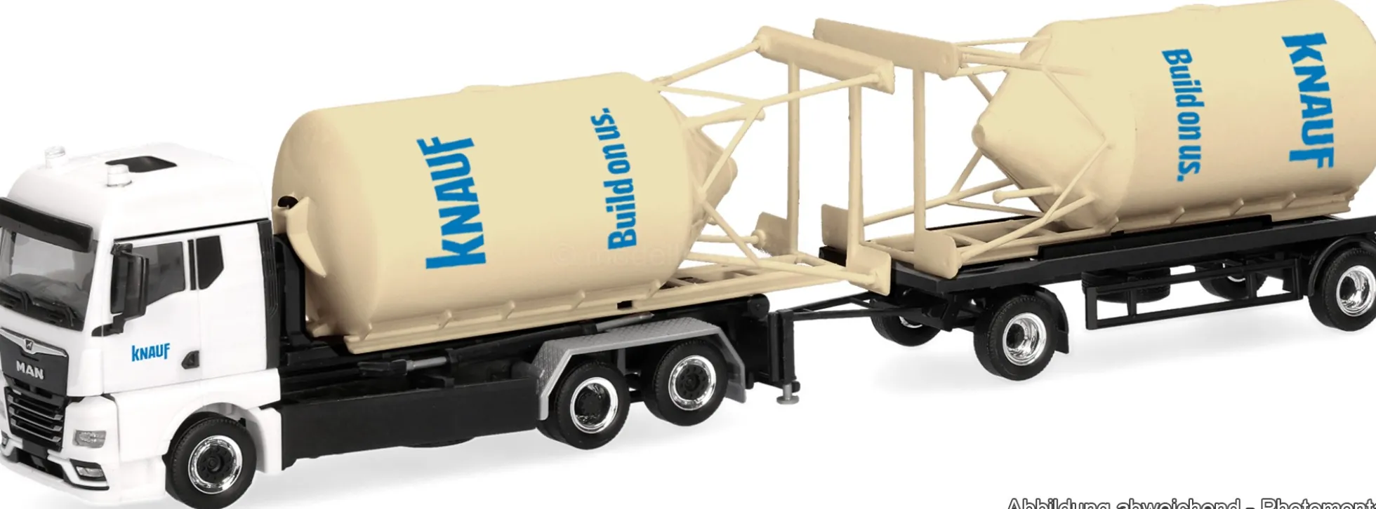 herpa 322454 MAN TGX GM Silosteller-Hängerzug Knauf | LKW-Modell 1:87