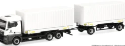 herpa 747349 MAN TGX GM Wechselkoffer-Hängerzug Bundeswehr/Fahrschule | Militärmodell 1:87