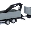 herpa 320825 MAN TGX GN Pritschen-Hängerzug mit Ladekran - grau / gelb | LKW-Modell 1:87