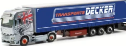 herpa 317313 MAN TGX GX Gardinenplanensattelzug Decker Düren LKW-Modell 1:87