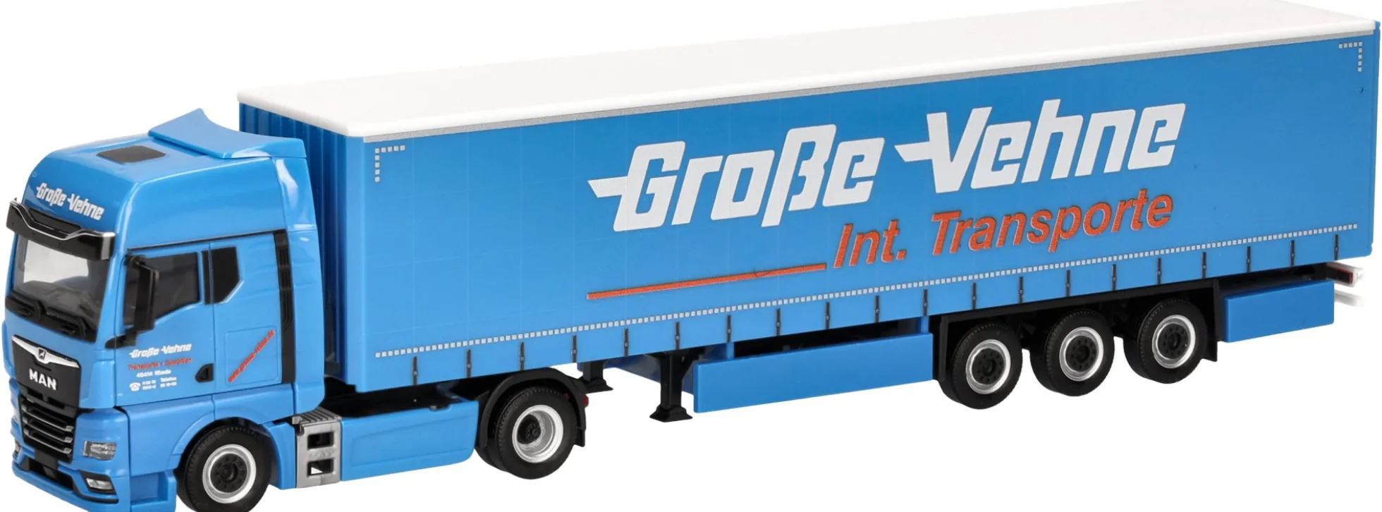 herpa 319287 MAN TGX GX Gardinenplanensattelzug Grosse Vehne Transporte LKW-Modell 1:87