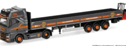 herpa 320993 MAN TGX GX Pritschen-Sattelzug + Mitnahmestapler - Jack Janssen | LKW-Modell 1:87