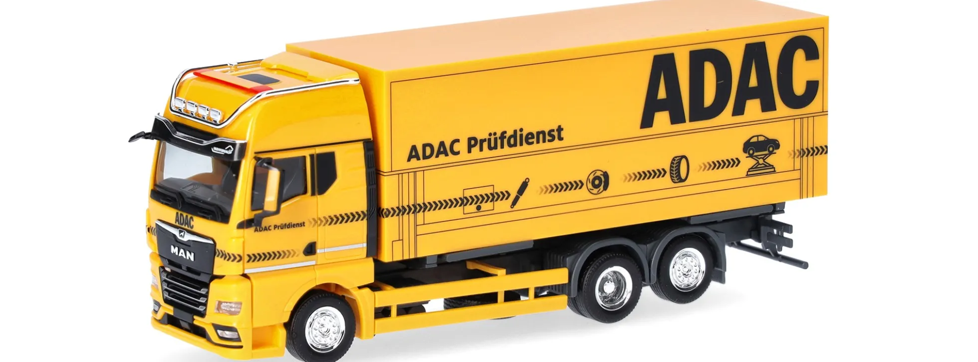 herpa 317986 MAN TGX GX WechselkofferLKW ADAC Prüfdienst LKW-Modell 1:87