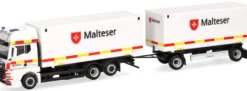 herpa 318945 MAN TGX GX Wechselkoffer-Hängerzug Malteser Bad Reichenhall Blaulichtmodell 1:87