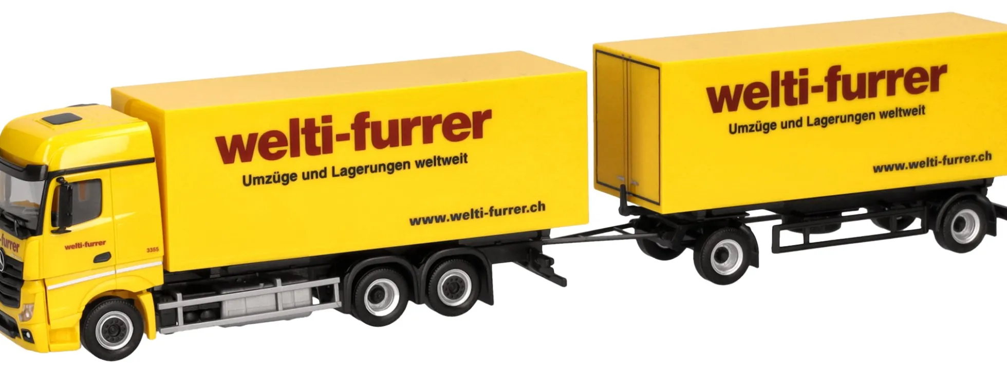 herpa 319355 MB Actros Bigspace Hängerzug Welti-Furrer | LKW-Modell 1:87