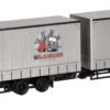 herpa 319683 MB Actros Jumbo-Hängerzug mit Stapler - Wilkening | LKW-Modell 1:87