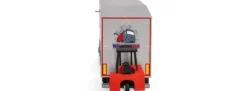 herpa 319683 MB Actros Jumbo-Hängerzug mit Stapler - Wilkening | LKW-Modell 1:87
