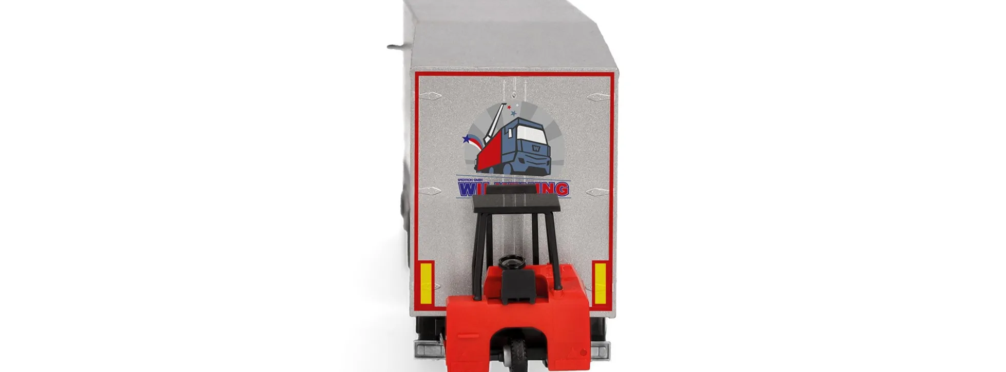 herpa 319683 MB Actros Jumbo-Hängerzug mit Stapler - Wilkening | LKW-Modell 1:87