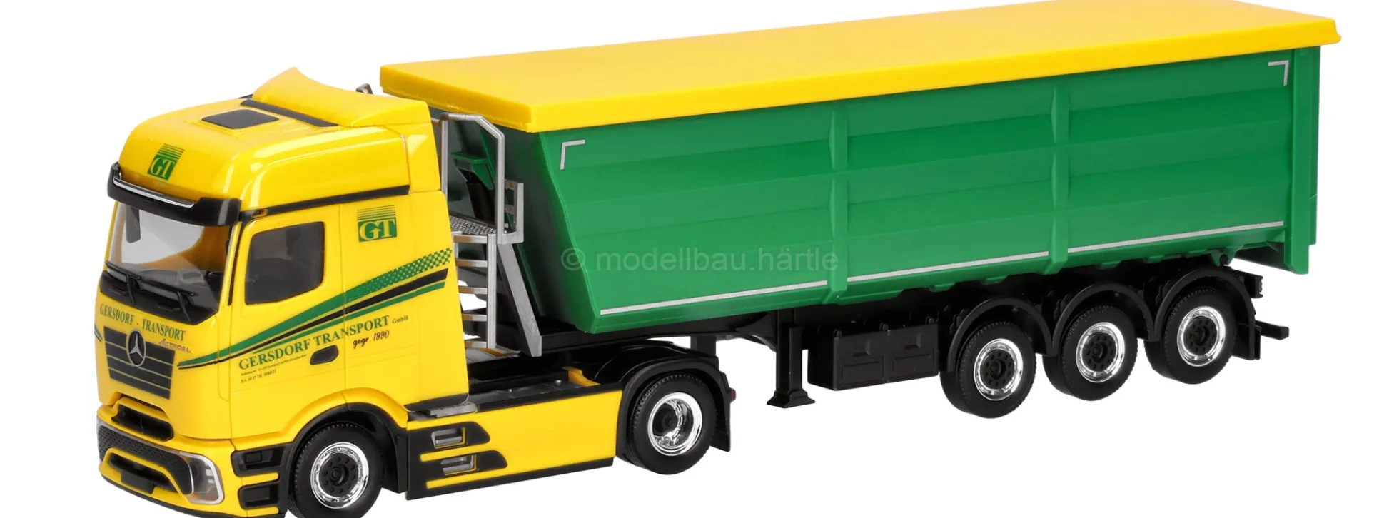 herpa 321006 MB Actros L ProCabin BS Stahlmulden-Sattelzug - Gersdorf Transport | LKW-Modell 1:87