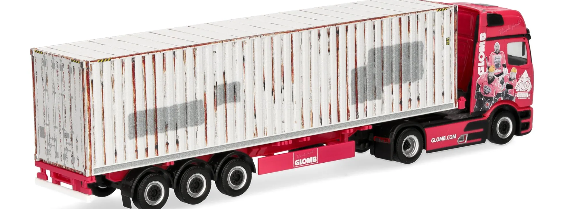 herpa 961226 MB Actros L ProCabin GS Container-Sattelzug - Glomb | LKW-Modell 1:87