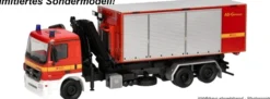herpa 961783 MB Actros M 08 Wechsellader-LKW mit Kran - Feuerwehr Lünen | Blaulichtmodell 1:87