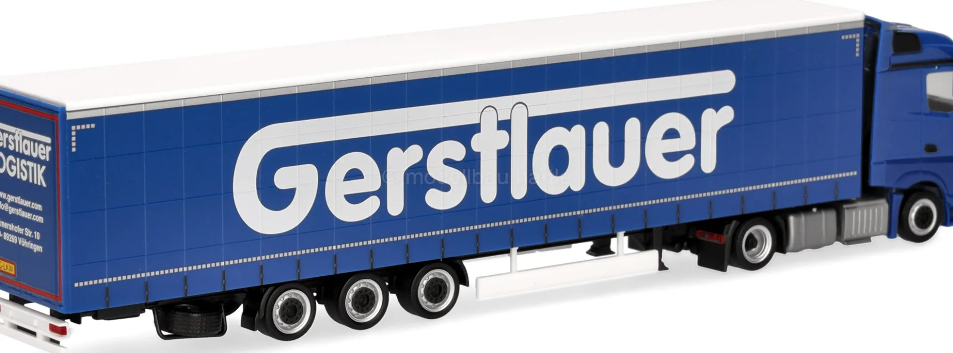 herpa 962544 MB Actros 18 Streamspace Sattelzug 15m - Gerstlauer | LKW-Modell 1:87