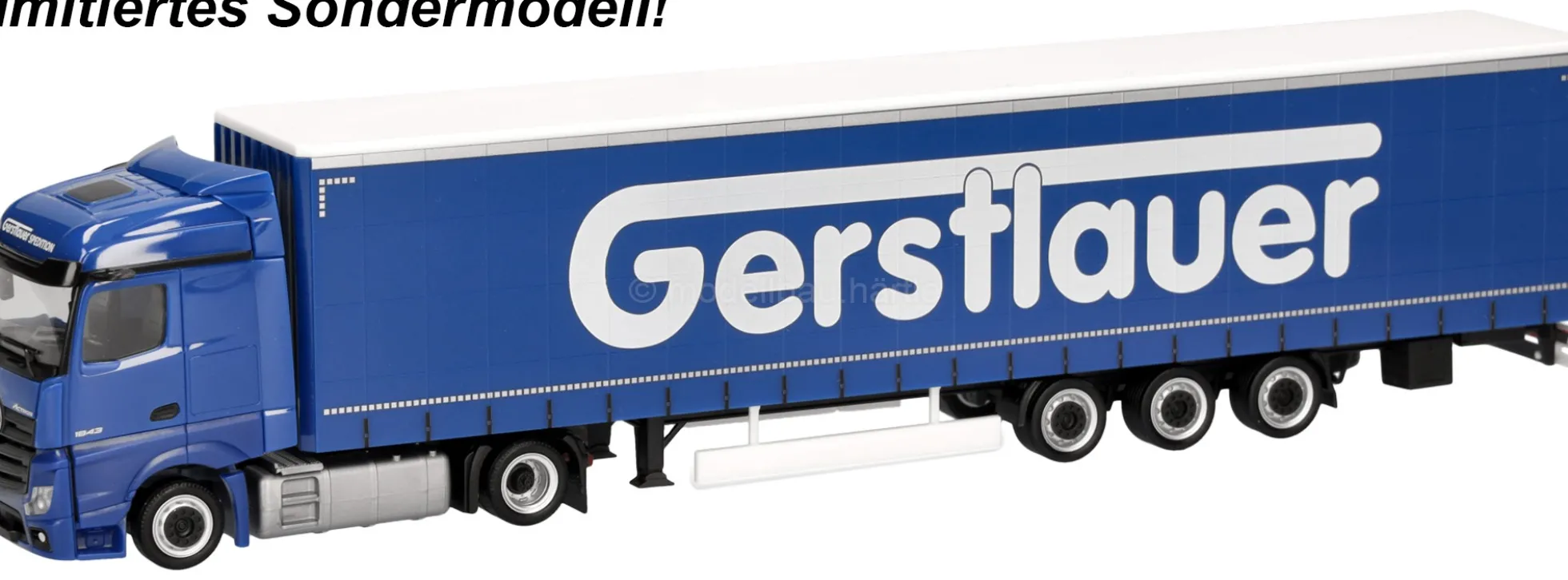 herpa 962544 MB Actros 18 Streamspace Sattelzug 15m - Gerstlauer | LKW-Modell 1:87