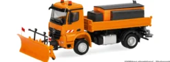 herpa 321853 MB Arocs S 18 Dreiseitenkipper-LKW Streuaufbau kommunalorange | LKW-Modell 1:87