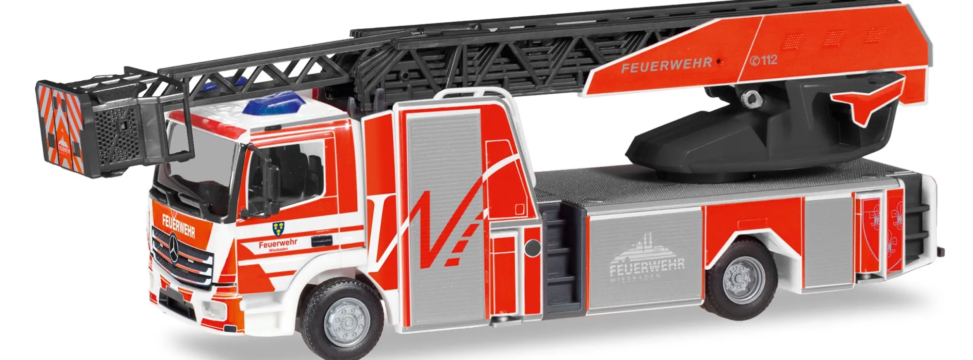 herpa 099479 MB Atego DLK Drehleiter FW Wiesbaden | Blaulichtmodell 1:87