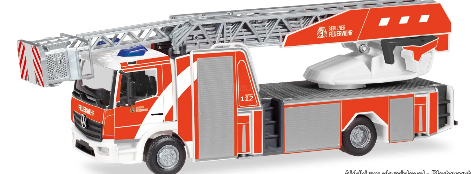 herpa 099912 MB Atego 13 Drehleiter DLK 23/12 - Berliner FW | Blaulichtmodell 1:87
