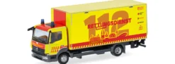 herpa 099448 MB Atego Koffer-LKW mit Ladebordwand Rettungsdienst | Blaulichtmodell 1:87