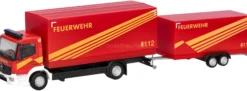 herpa 321266 MB Atego Planen-LKW Feuerwehr Logistik Gerätewagen | Blaulichtmodell 1:87
