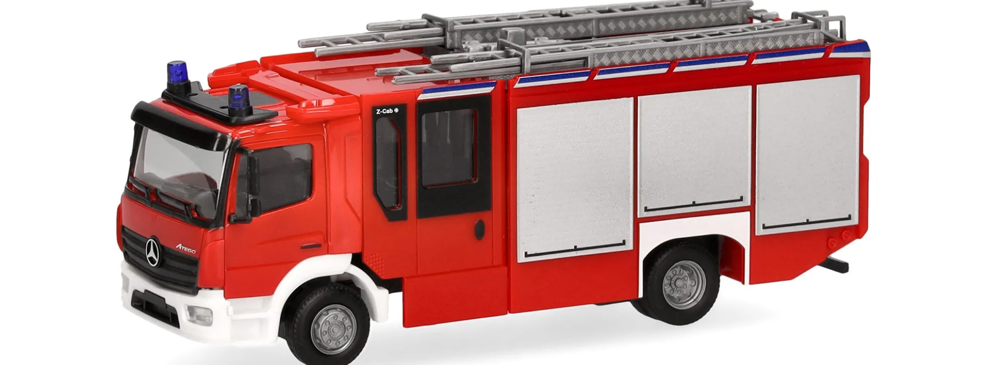 herpa 098632 MB Atego 13 Z-Cab Feuerwehr | Blaulichtmodell 1:87