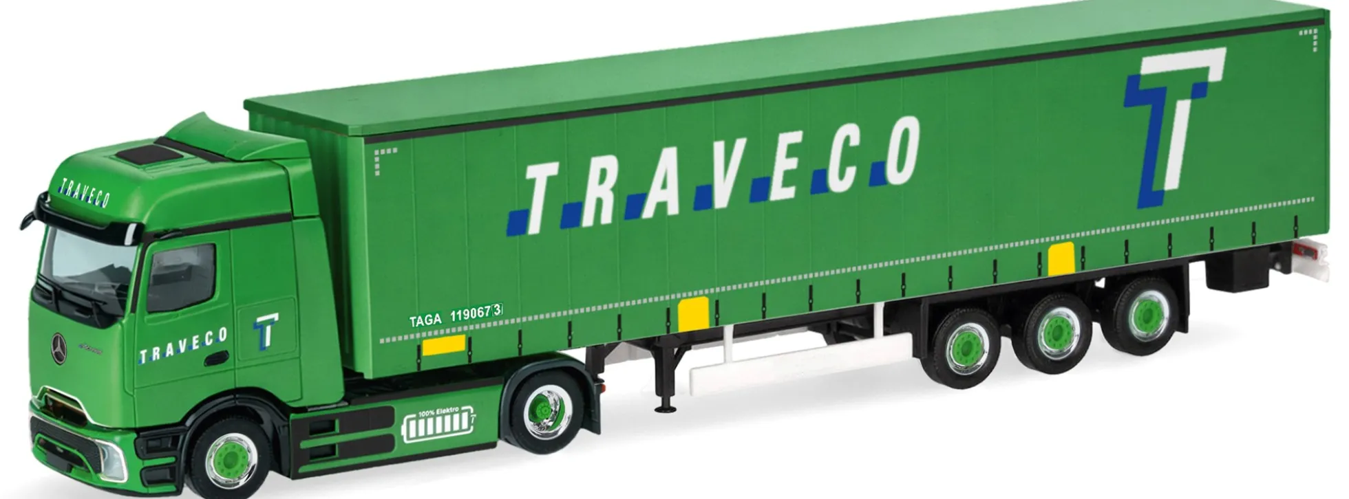 herpa 321396 MB eActros Bigspace ProCabin Sattelzug Traveco Schweiz | LKW-Modell 1:87