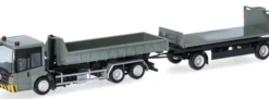 herpa 321549 MB Econic Wechsellader-Hängerzug grau/gelb | LKW-Modell 1:87