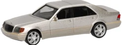 herpa 030946-002 MB 600 SEL V12 - rauchsilber metallic | Brabus-Felgen | Modellauto 1:87