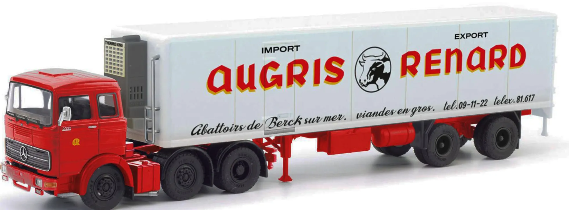herpa 87MBS026208 Mercedes-Benz LPS2032 Kühlkoffersattelzug Augris Renard LKW-Modell 1:87