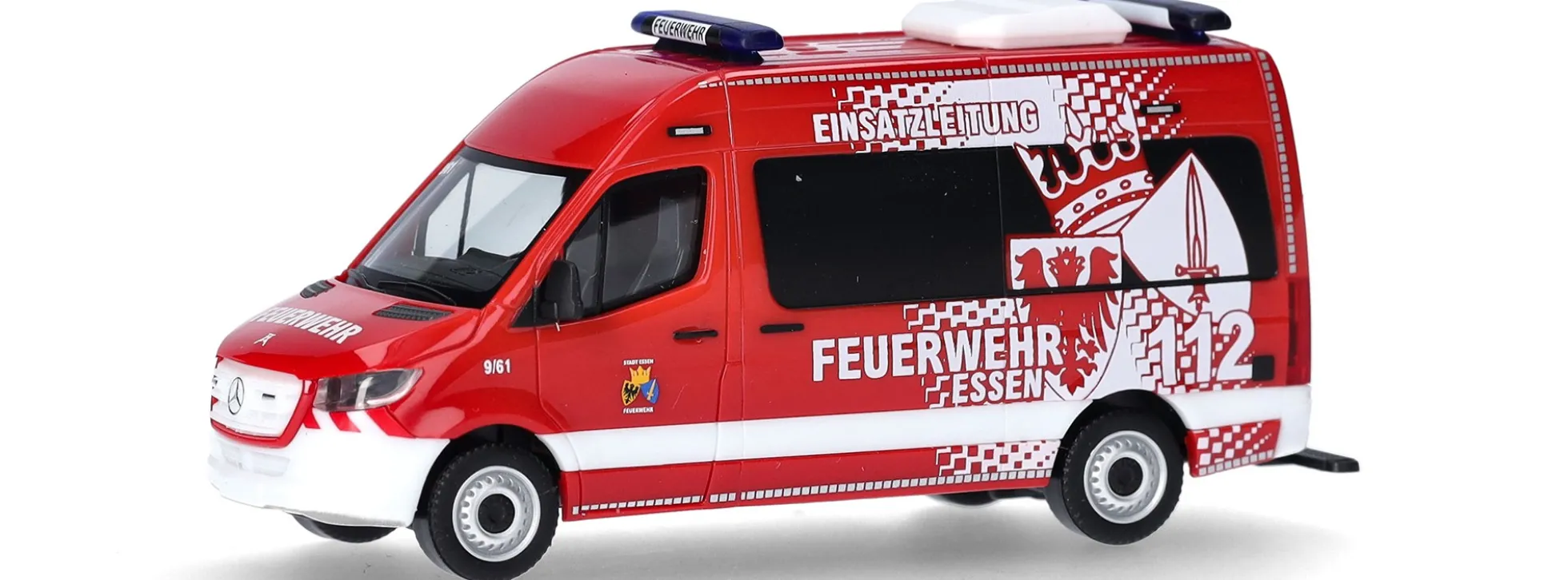 herpa 098243 MB Sprinter 18 Bus HD Feuerwehr Essen | Blaulichtmodell 1:87
