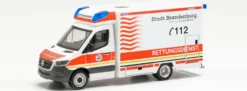 herpa 096591 MB Sprinter '18 Fahrtec RTW Rettungsdienst Brandenburg | Blaulicht 1:87