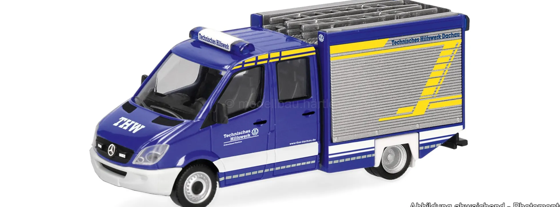 herpa 099943 MB Sprinter 06 THV Gerätewagen THW Dachau | Blaulichtmodell 1:87