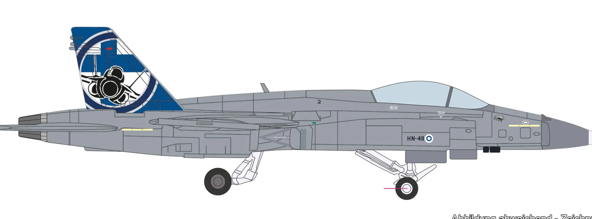herpa 574211 McDonnell Douglas F/A-18C - Fighter Squadron 11 Finnish AF | WINGS 1:200
