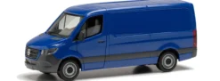 herpa 096485 Mercedes-Benz Sprinter 2018 Kasten Flachdach blau Automodell 1:87