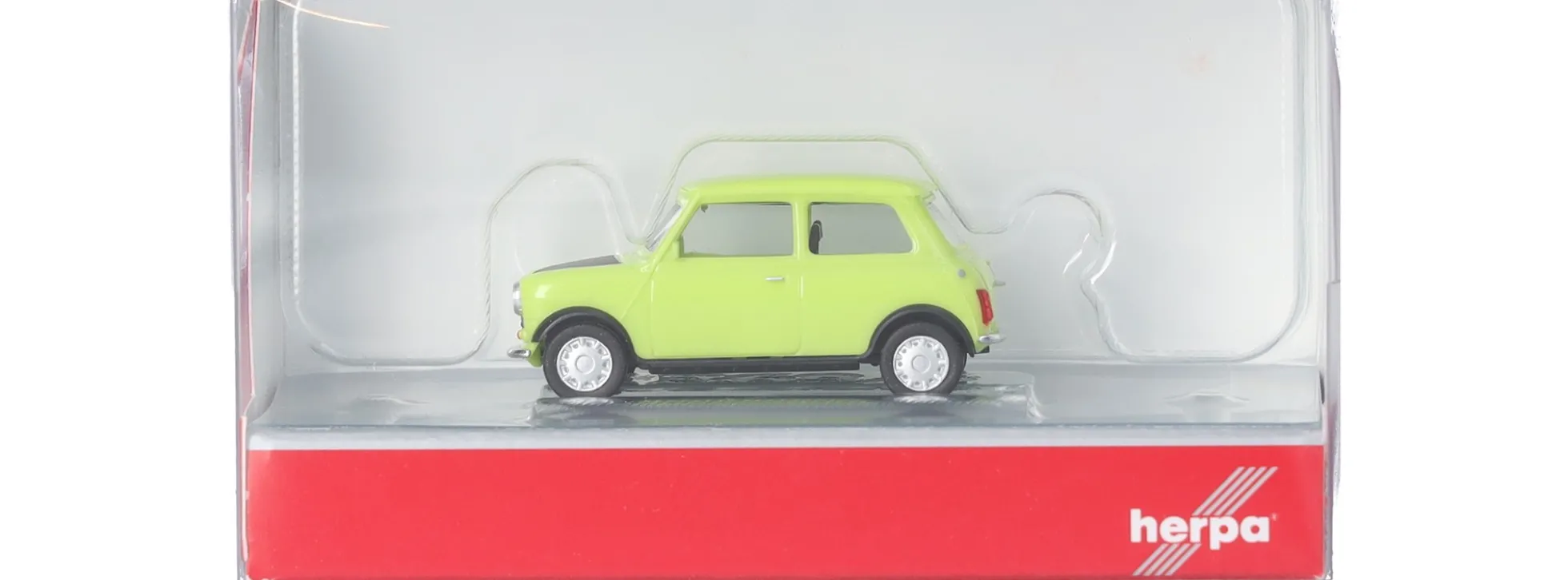 herpa 941150 Mini Cooper Rechtslenker grün / schwarz | Modellauto 1:87