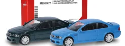 herpa 014007 MiniKit BMW M3 E46 Coupe blau und dunkelgrün Bausatz 1:87